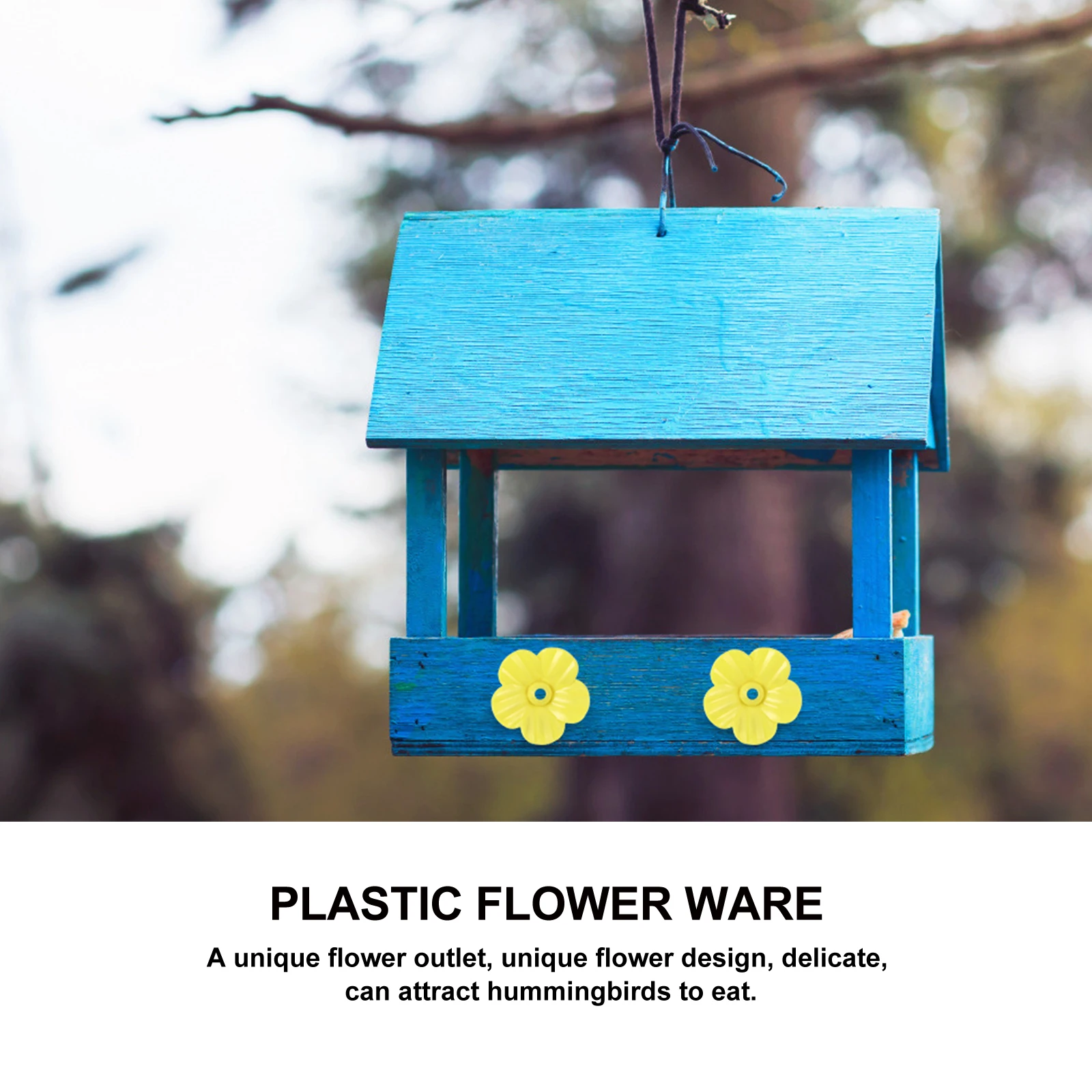 

12 Pcs Bird Drinker Water Feeder Feeders for Outdoors Flowers Plastic Replacement Hummingbird