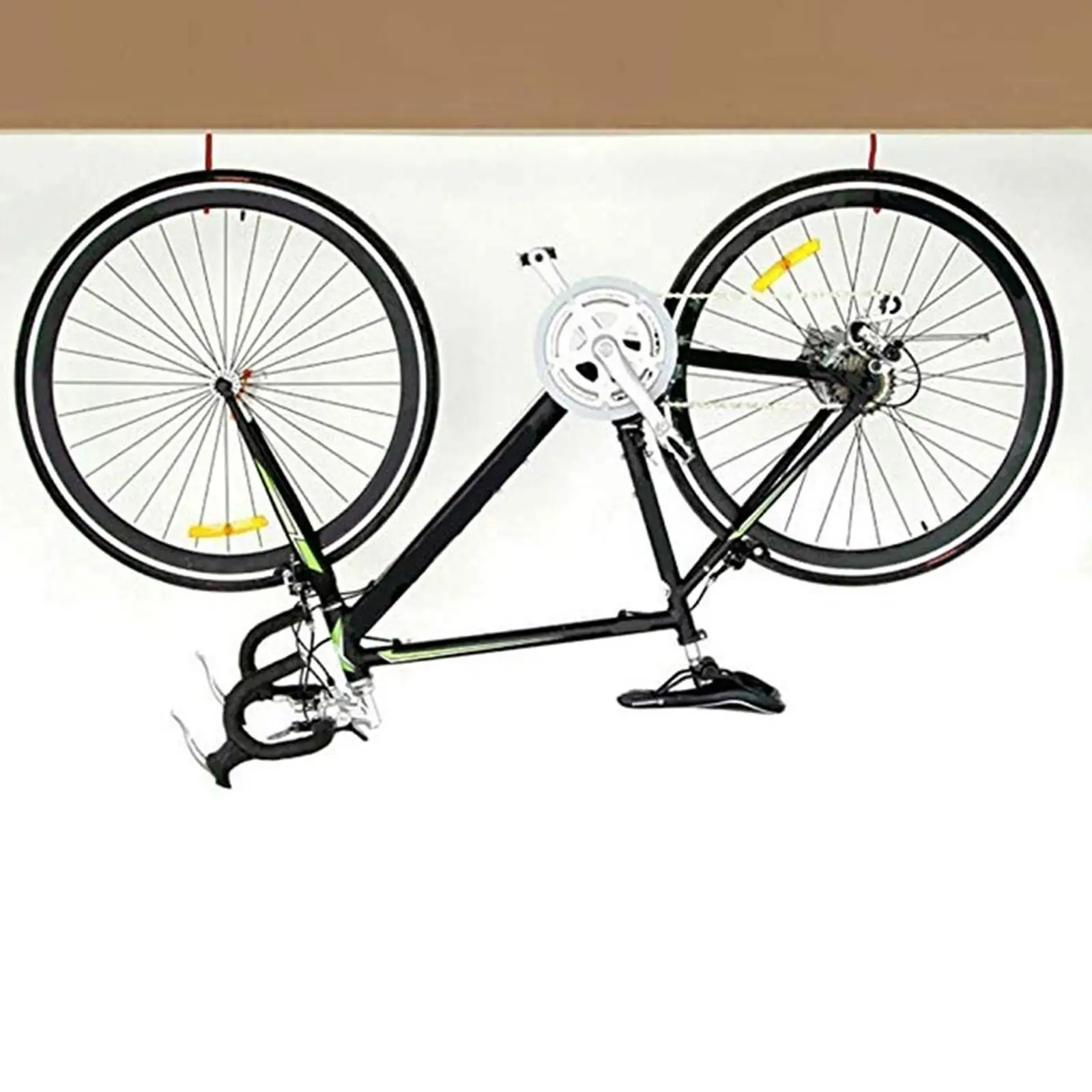 2 ganchos para bicicletas montados en la pared de alta resistencia, colgador de almacenamiento para el hogar, garaje, herramienta de jardín, rastrillo, escoba, organizador, soporte colgante