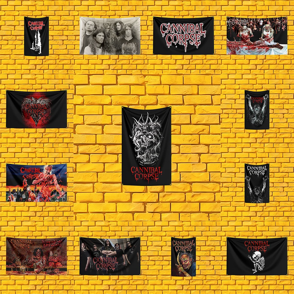 Cannibal Corpse Tribute Music Flag 3x5 FT Polyester Decorative Banner For Home Bar Music Room Gift
