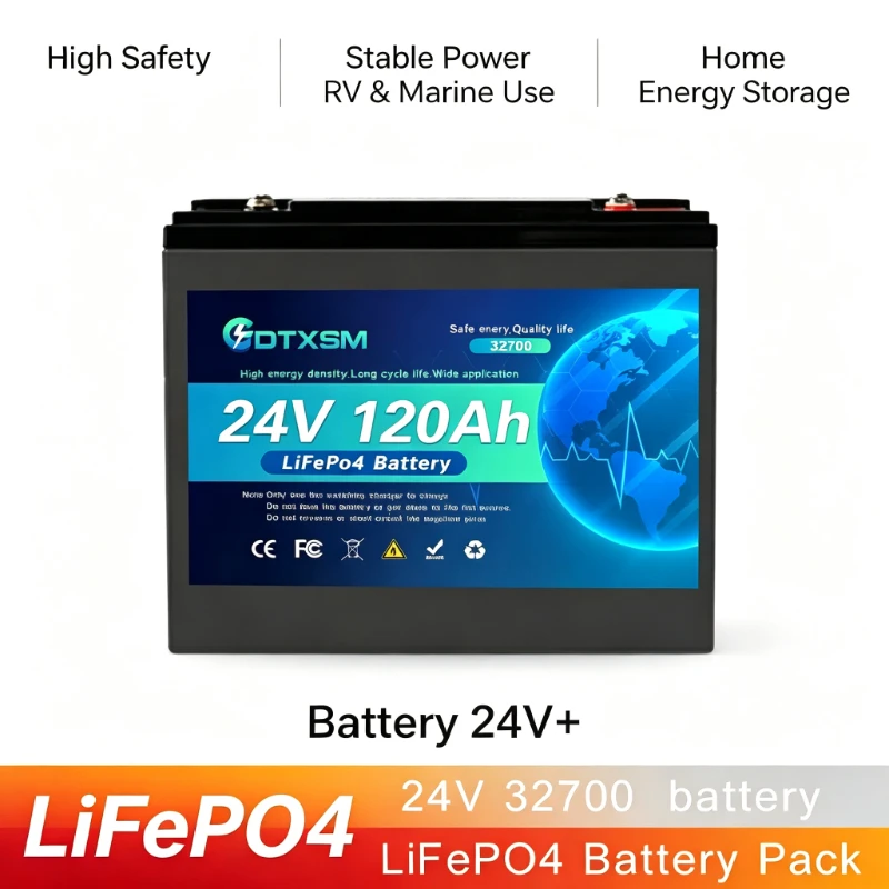 LiFePO4 Battery 24V 120Ah LFP24120, ZY24120 Replacement Lithium Battery For Solar Inverter Off-Grid Applications