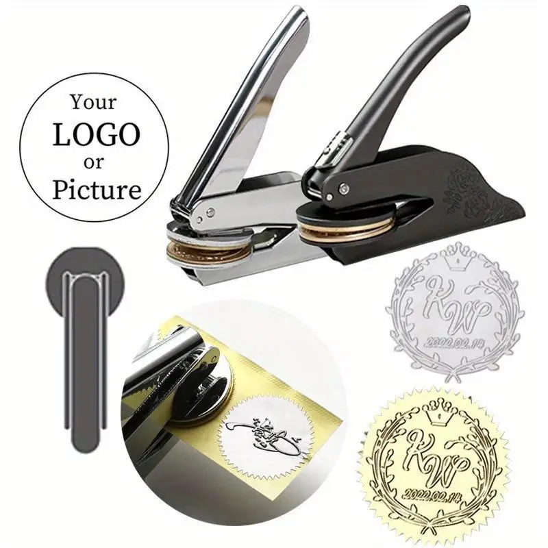 Embossed Stamp Logo Personalized Custom Steel Pliers Stencil for Scrapbooking Wedding Invitation 45-50mm Steel Seal Customized