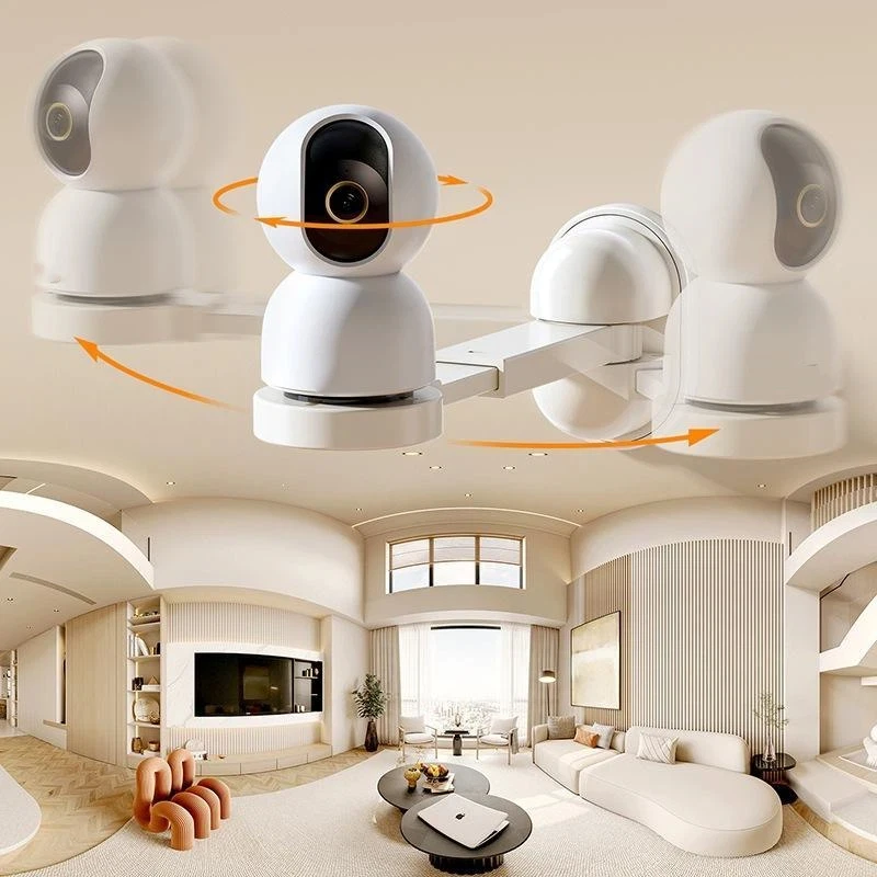 1Set Surveillance Camera Bracket Nail-free Wall-mounted Monitoring With Rubber Bottom Screws