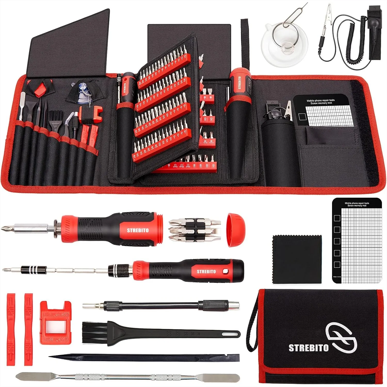 Precision Screwdriver Set 191-Piece Multi-Bit Kit for Computer, iPhone, Laptop, PC Repair, Electronics Tool with Magnetic Mat