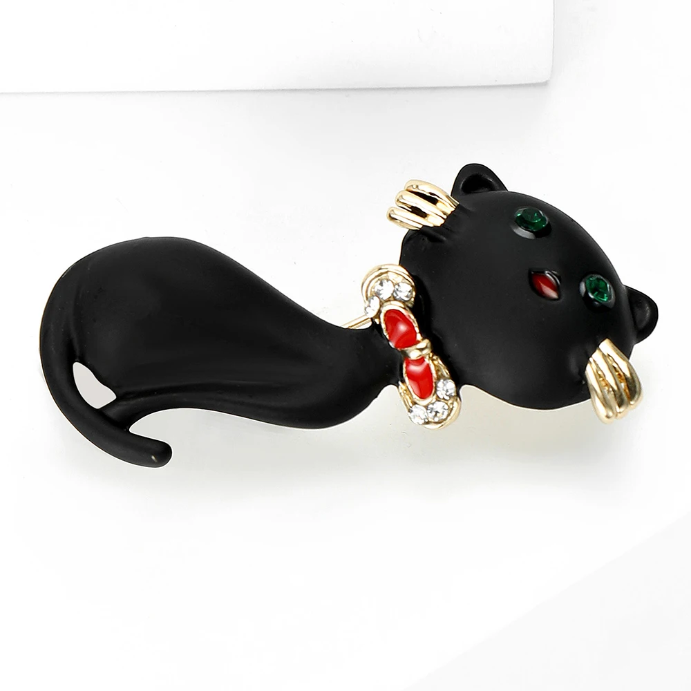 Cartoon Alloy Dripping Oil Cat Animal Brooch Cute Accessories Women Girls Bag T-shirt Badge Brooch Pin Fashion Jewelry Brooch