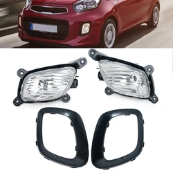 Daytime Running Light For Kia Picanto 2015 2016 2017 DRL Fog Lamp Front Bumper Fog Light Cover 865271Y540 865281Y540