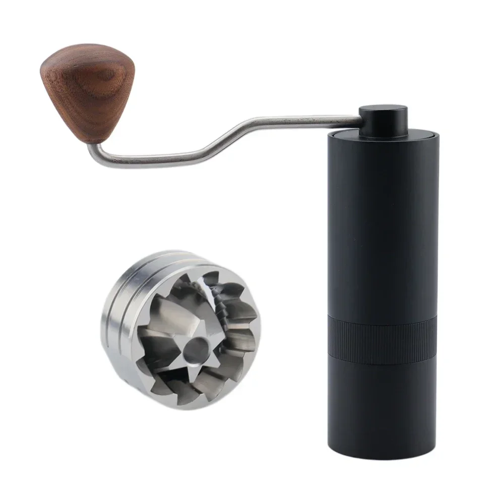 

Mini Portable Hand Crank Coffee Grinder Stainless steel Conical Burr Easy Operation Manual