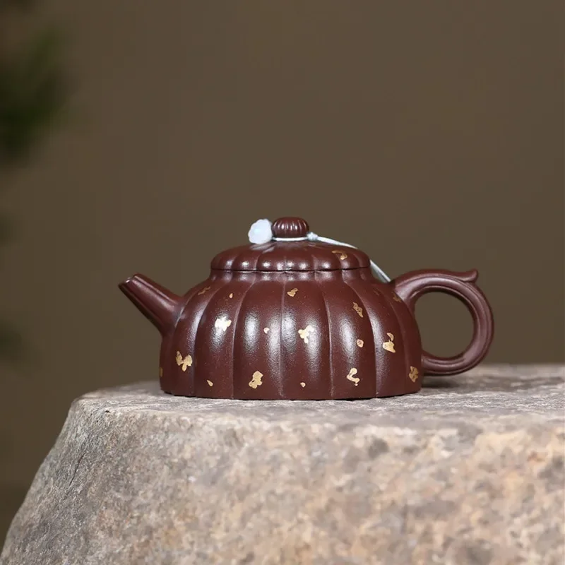 Yixing Handmade Purple Clay Teapot Creative Flower Shape Tea Pot Beauty Tea Infuser Kettle Household Chinese Zisha Tea Set 240ml