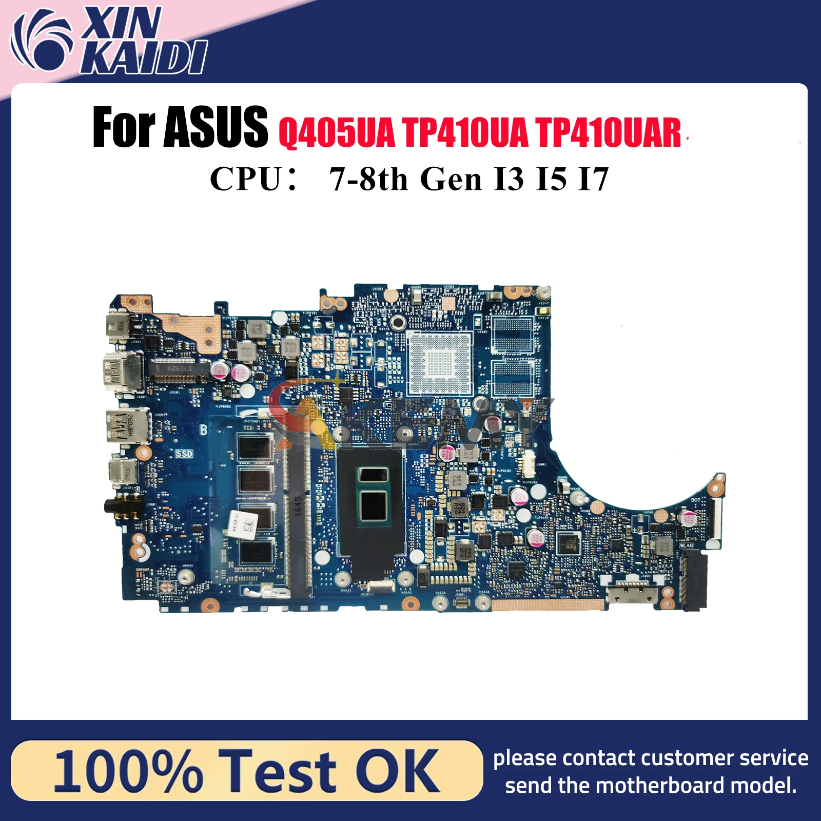 

TP410UA Laptop Motherboard For ASUS TP410UR TP410URR TP410UF Q405UA TP410U TP410UAR TP410UQ Mainboard With I3 I5 I7 CPU tests OK