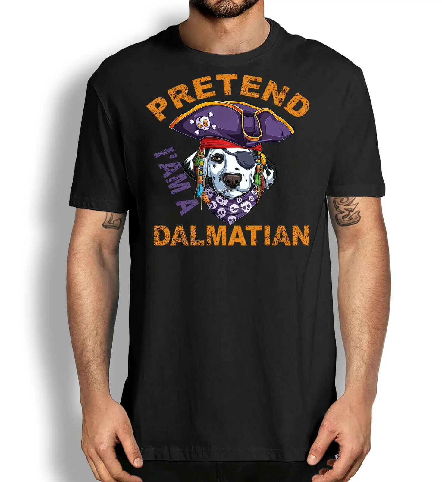 Pretend I'am a Dalmatian Funny Halloween T-shirt Dalmatian Lovers Shirt Dog Tee