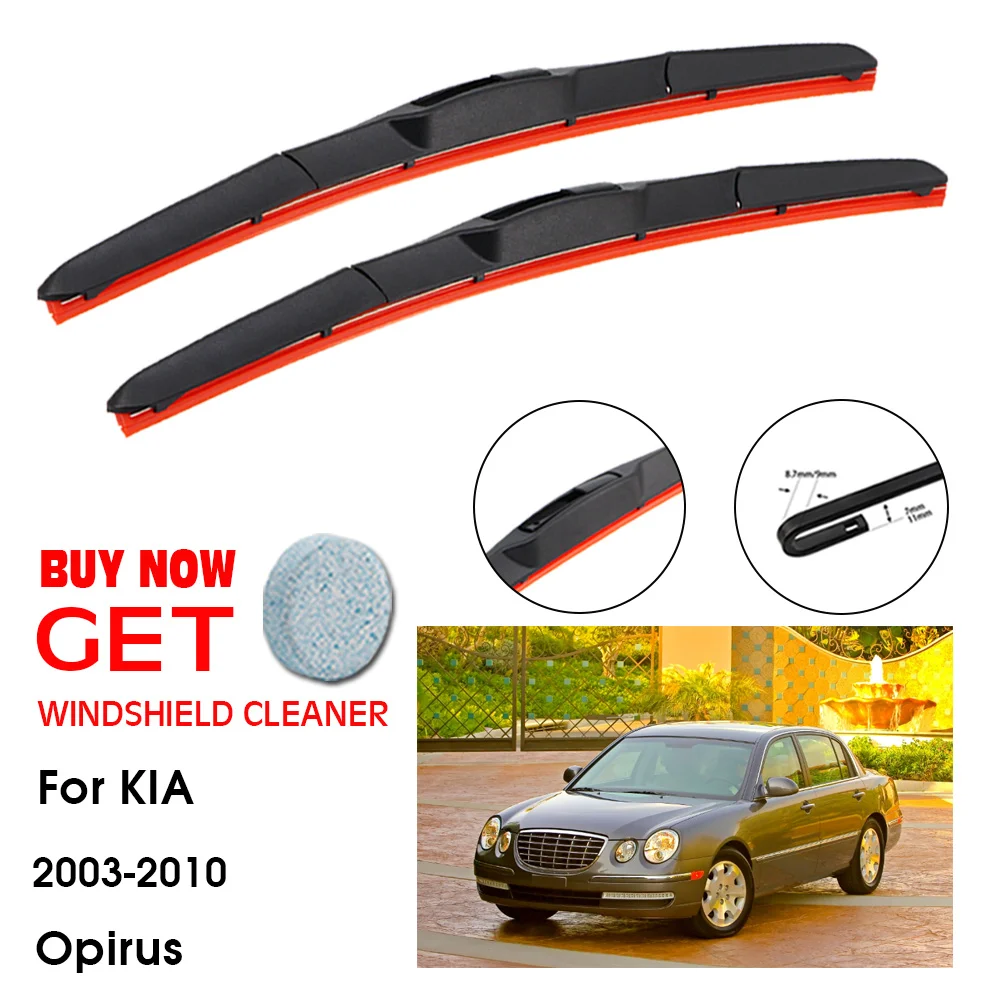 

Car Wiper For KIA Opirus 24"+18" 2003-2010 Front Window Washer Windscreen Windshield Silica Gel Wiper Blades Accessorie