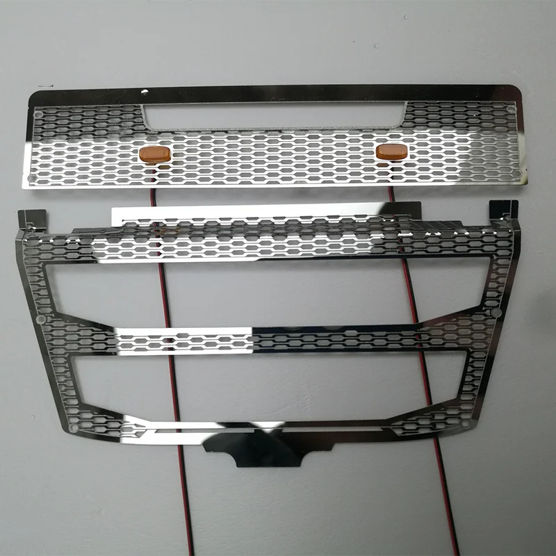 Metal Intake Cover with Light Grille for 1/14 Tamiya RC Truck Car VOLVO FH12 FH16 56360 Diy