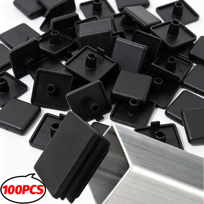 100/10PCS Black Nylon Aluminum Profile End Cap Cover Tools Snap-fit ​​fixing European Standard 2020 2040 3030 Protective Covers