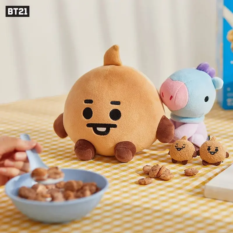 7 sztuk BT21 pluszowe zabawki Kawaii Mini brelok Anime torba wisiorek ozdoba dla dzieci 12/22cm urządzenia peryferyjne miękkie wypchane zwierzęta lalka prezent