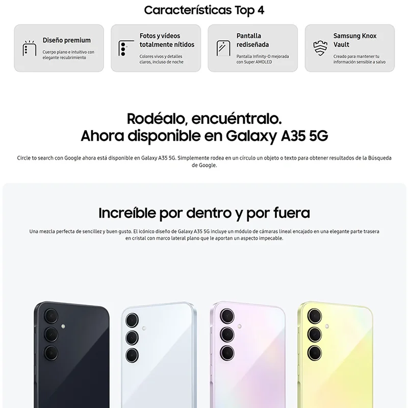 Samsung Galaxy A35 5G، NFC، ثماني النواة، 6.6 بوصة، Super AMOLED، 120 هرتز، كاميرا 50 ميجابكسل، بطارية 5000 مللي أمبير في الساعة، IP67