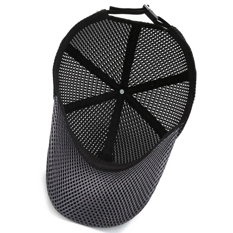 Männer Mesh Baseball Cap Atmungsaktive Sommer Caps Papa Hut Outdoor Angeln Hüte Knochen Gorras Snapback Trucker Cap – Detail 2