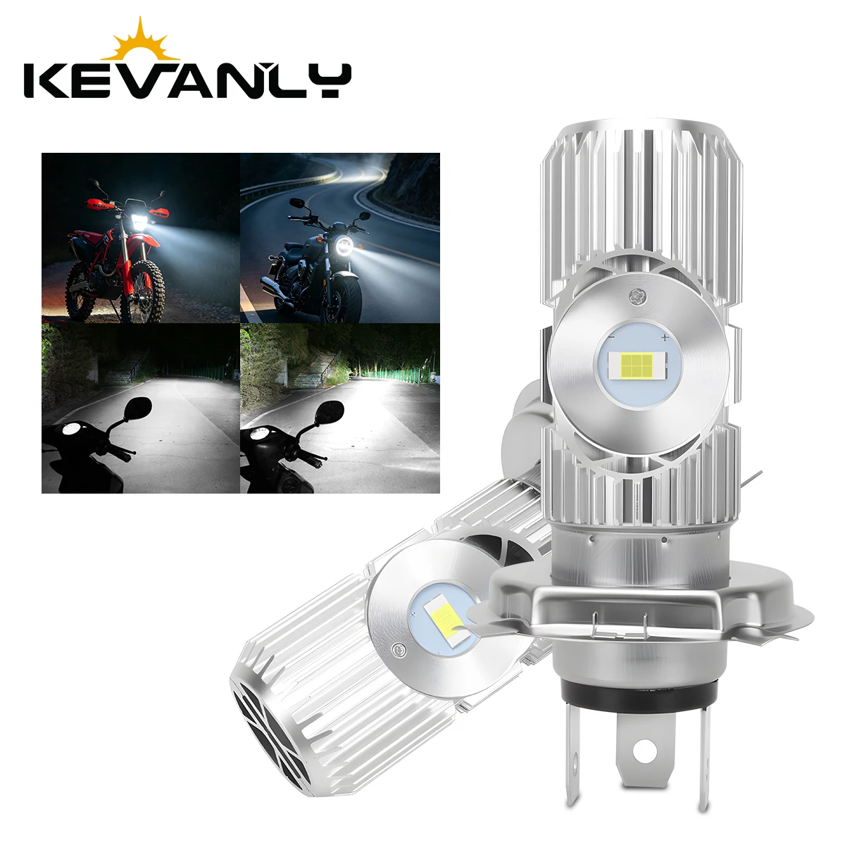 H6 H4 BA20D LED Bulb 3570 LED CSP 2SMD Super Bright White 6000K Headlight Bulbs 12-24V Universal Plug Play DRL Driving Lamp