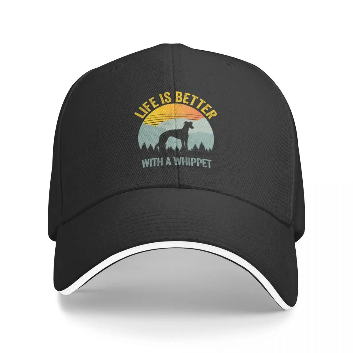 Life Is Better With A Whippet Summer Dog Gift Baseball Cap Sun Cap cute summer hat Women's Hats Men's