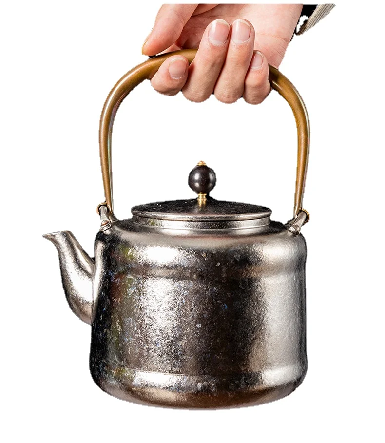 Pure Titanium Kettle Teapot Titanium Kettle Tea Cooker Household Loop-Handled Teapot Outdoor Portable Boiling Water Teapot