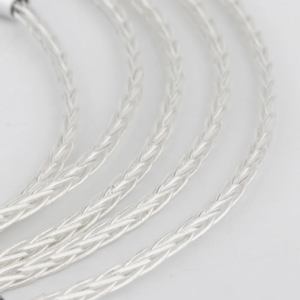 كابل الصوت 8-core OCC كابل ترقية سماعة الرأس النحاسي المطلي بالفضة لـ Dan Clark Audio Mr Speakers Ether Alpha Dog Prime