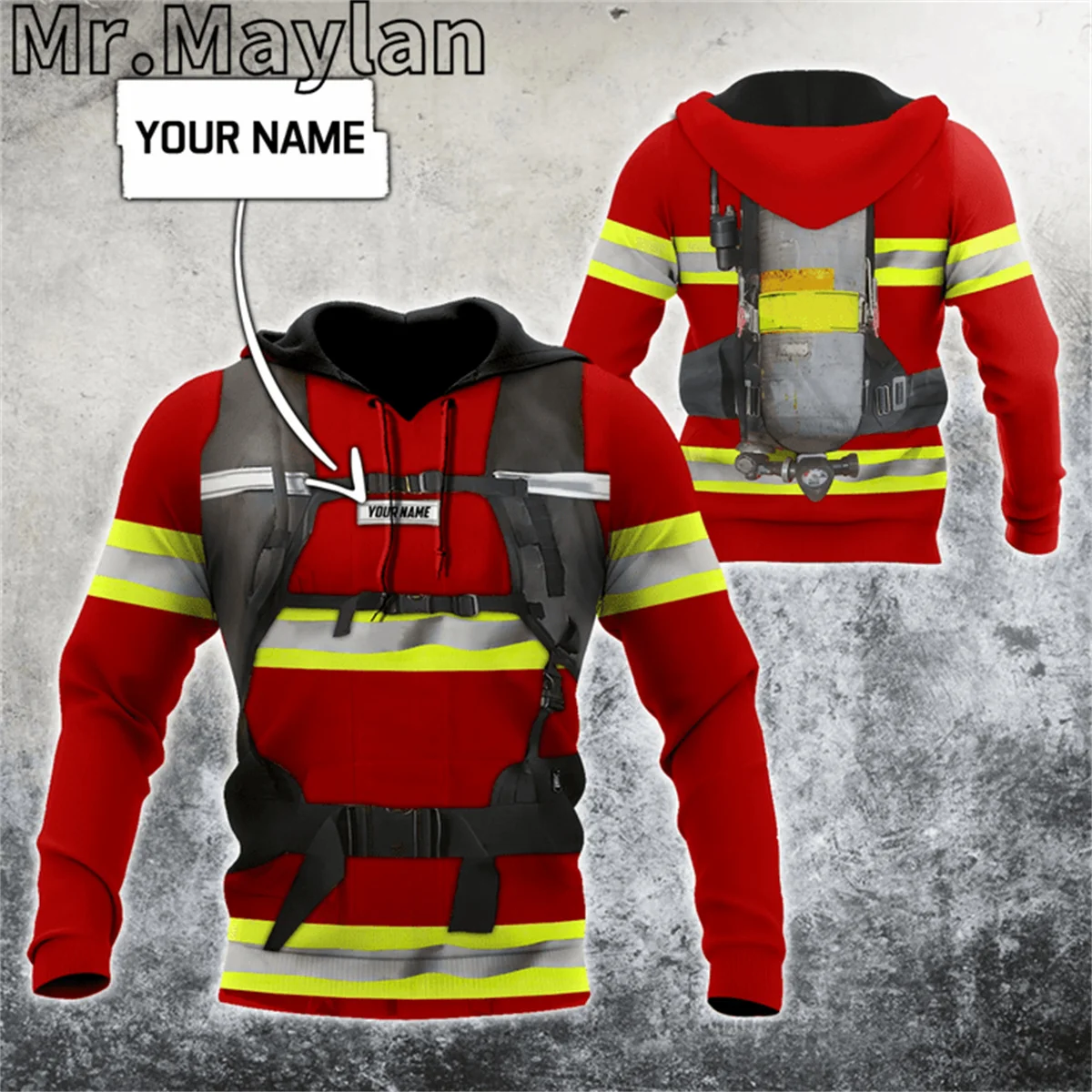 

CUSTOMIZE NAME Firefighter Suit Firemen Hero 3D Unisex Hoodie Men Sweatshirt Streetwear Zip Pullover Casual Jacket Tracksuit-11