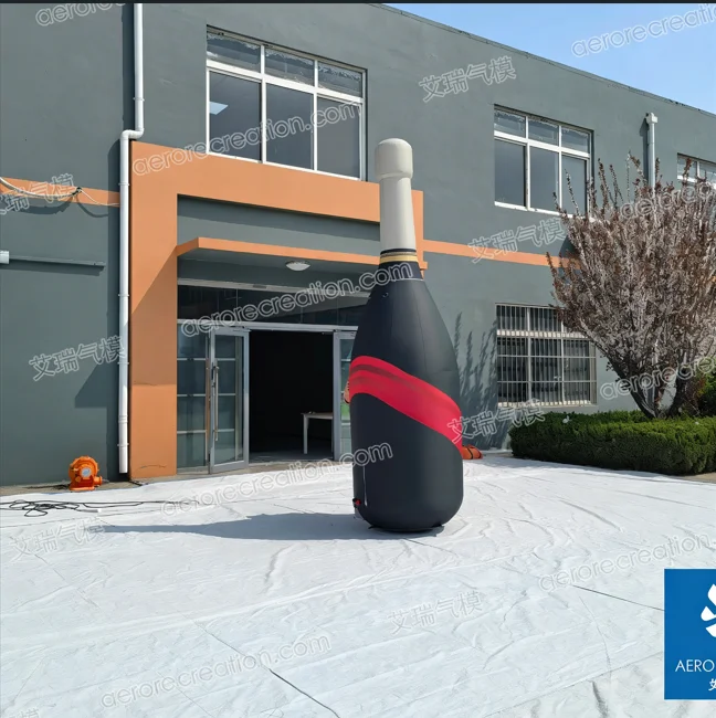 Brand Promotion Outdoor Inflatable Champagne Bottle Tall Simulated Advertising Inflatable Beer Bottle for Events
