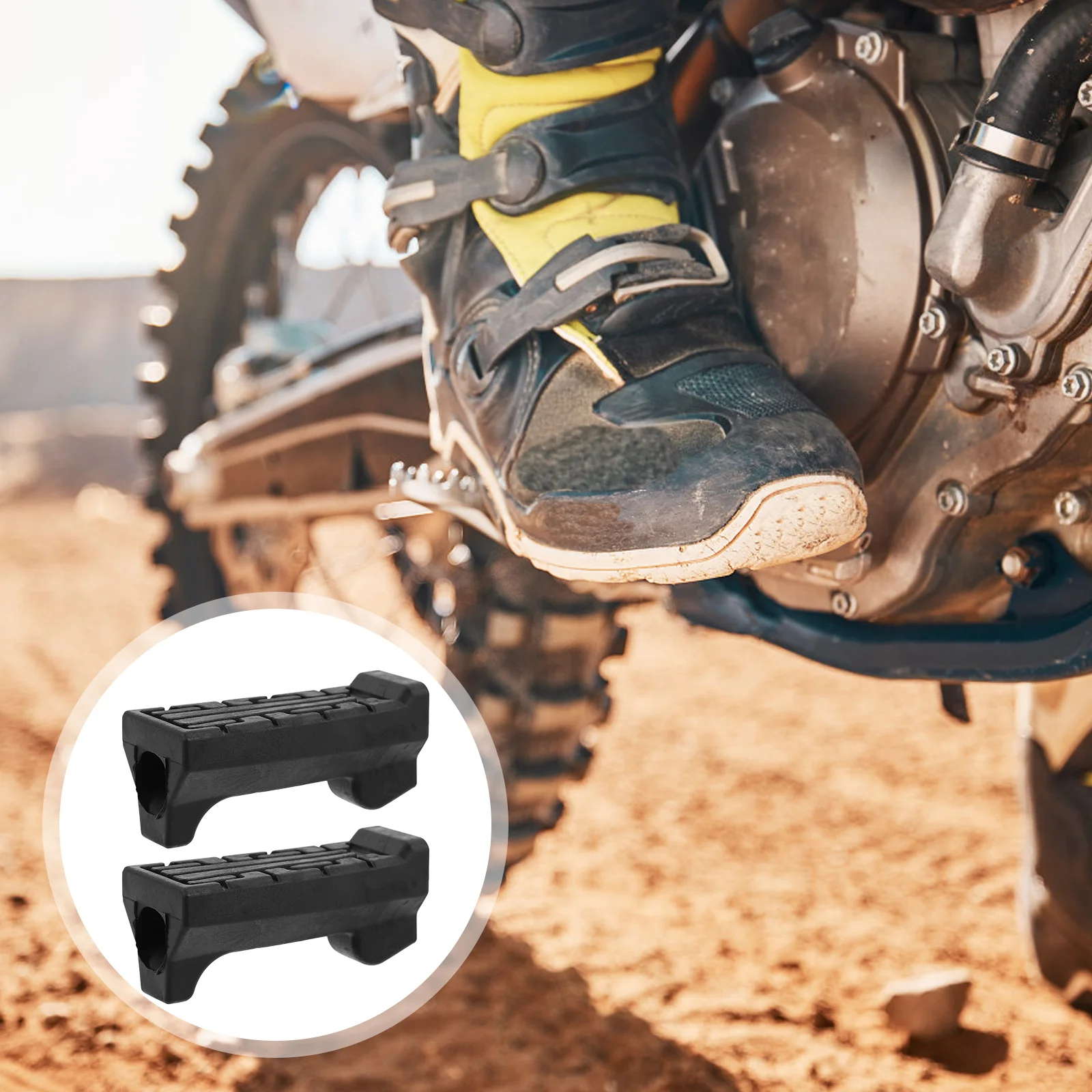 

Motorcycle Front Foot Pegs Rubber Mount Supports Anti-Slip Durable Pedal For Replacement Fit Motorcycle