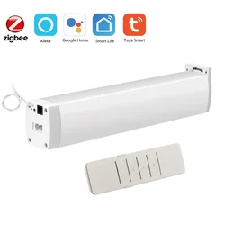 Tuya Smart WiFi Electric Curtain Motor, Timing APP, Remote Control for Alice, Alexa, Google Home