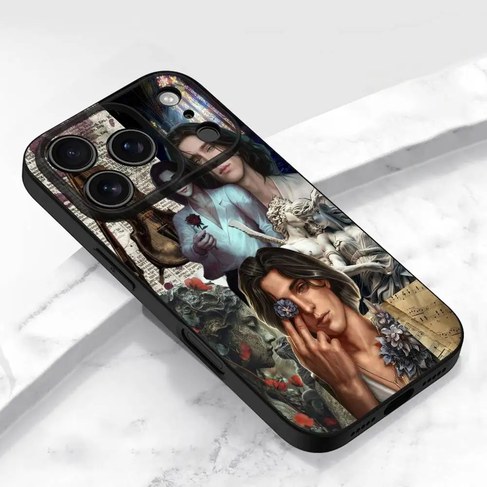 Casing Ponsel Raphael R-Romance C-Club Cain Lane Untuk iPhone 17,16,15,14,13,12,11,Pro,Max,Plus,E,Air,Mini Pelindung Hitam