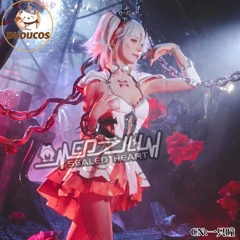 

DUDU SR Wuthering Waves Camellya Косплей Костюм Bloom Bearer of the Black Shores Платье Camellya Женский наряд для вечеринки на Хэллоуин