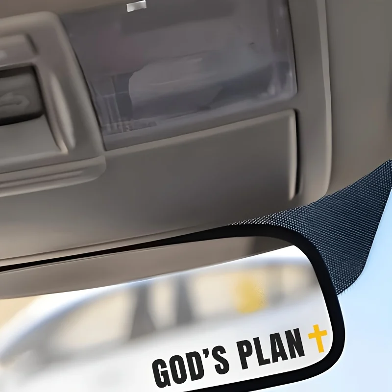 Faith Message Sticker Set 3PCS God's Plan Positive Quote Vinyl Decals for Car Rearview Mirror Motorcycle Laptop Cup Window Decor