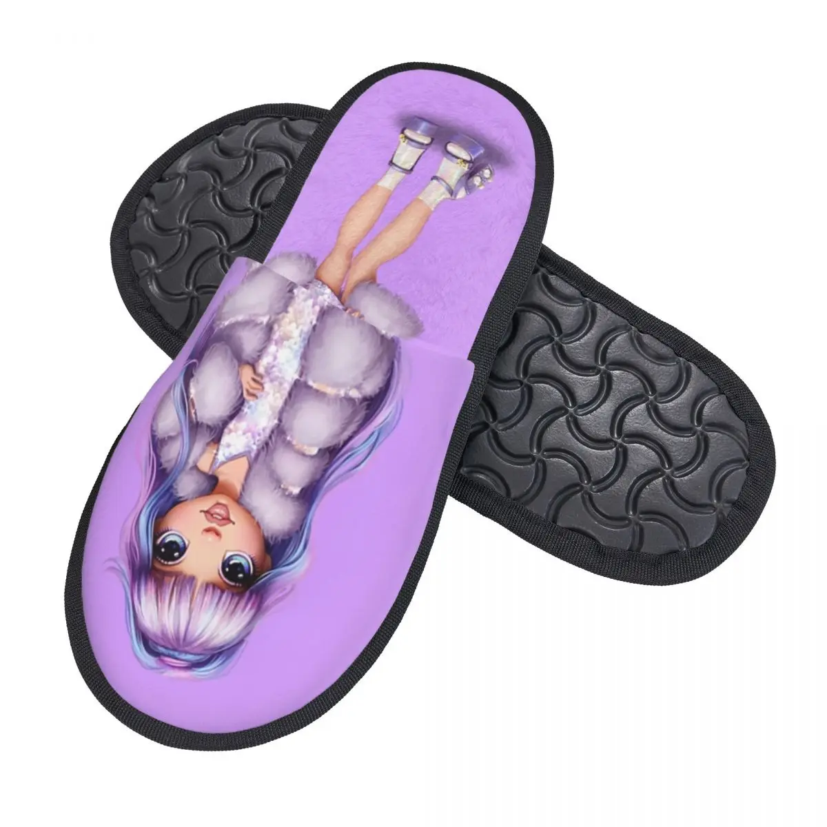 Rainbow High Violet Guest Slippers for Spa Women Custom Print Anime Cartoon Tv House Slipper