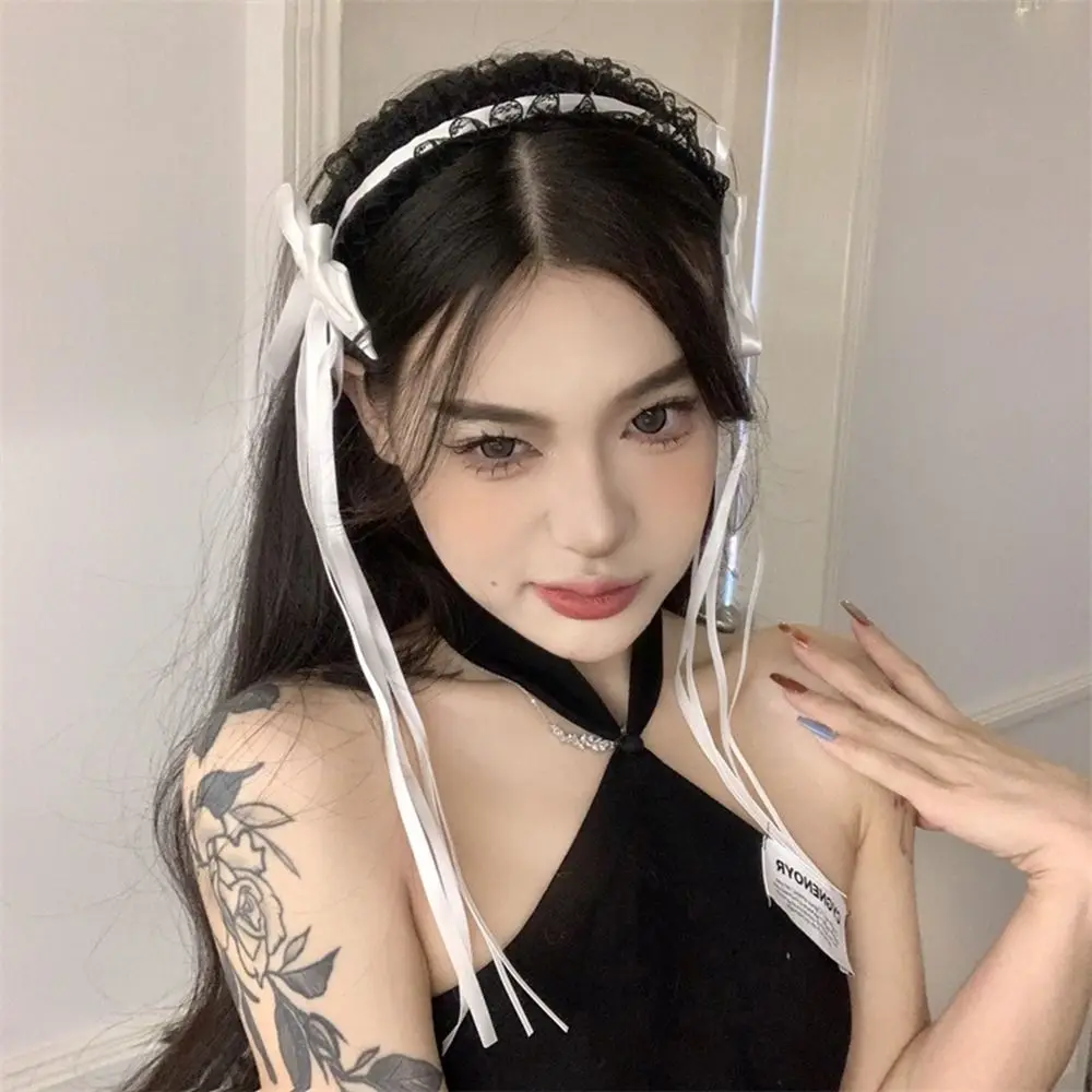 Lolita Cosplay Hair Hoop Make up Maid Korea Style Headband Ruffles Lace Headband Lolita Hair Band Women Accessories