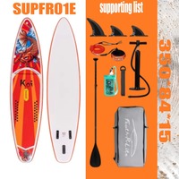 Funwater Surfboard Inflatable Station Board 350 * 84 * 15 Size Outdoor Home Leisure Inflatable Surfboard (including Kit)