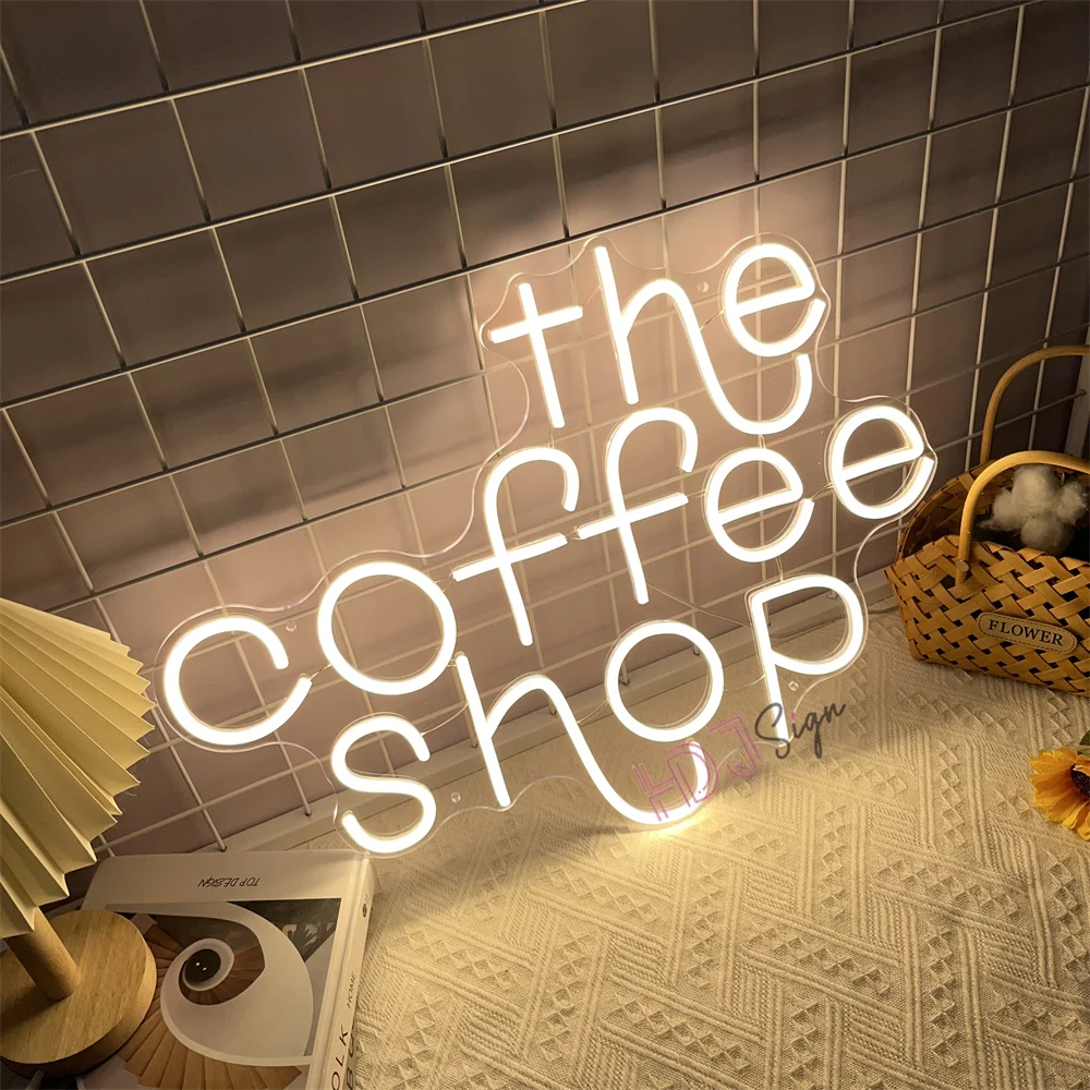 The Coffee Shop Neon Sign Light Led Neon Lamps for Bar Cafe Restaurant Party Art Wall Decor Window Hanging Night Lights