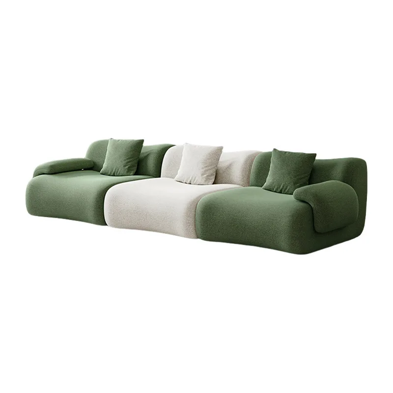 Bamboo compression vacuum sofa, small apartment module combination fabric sofa