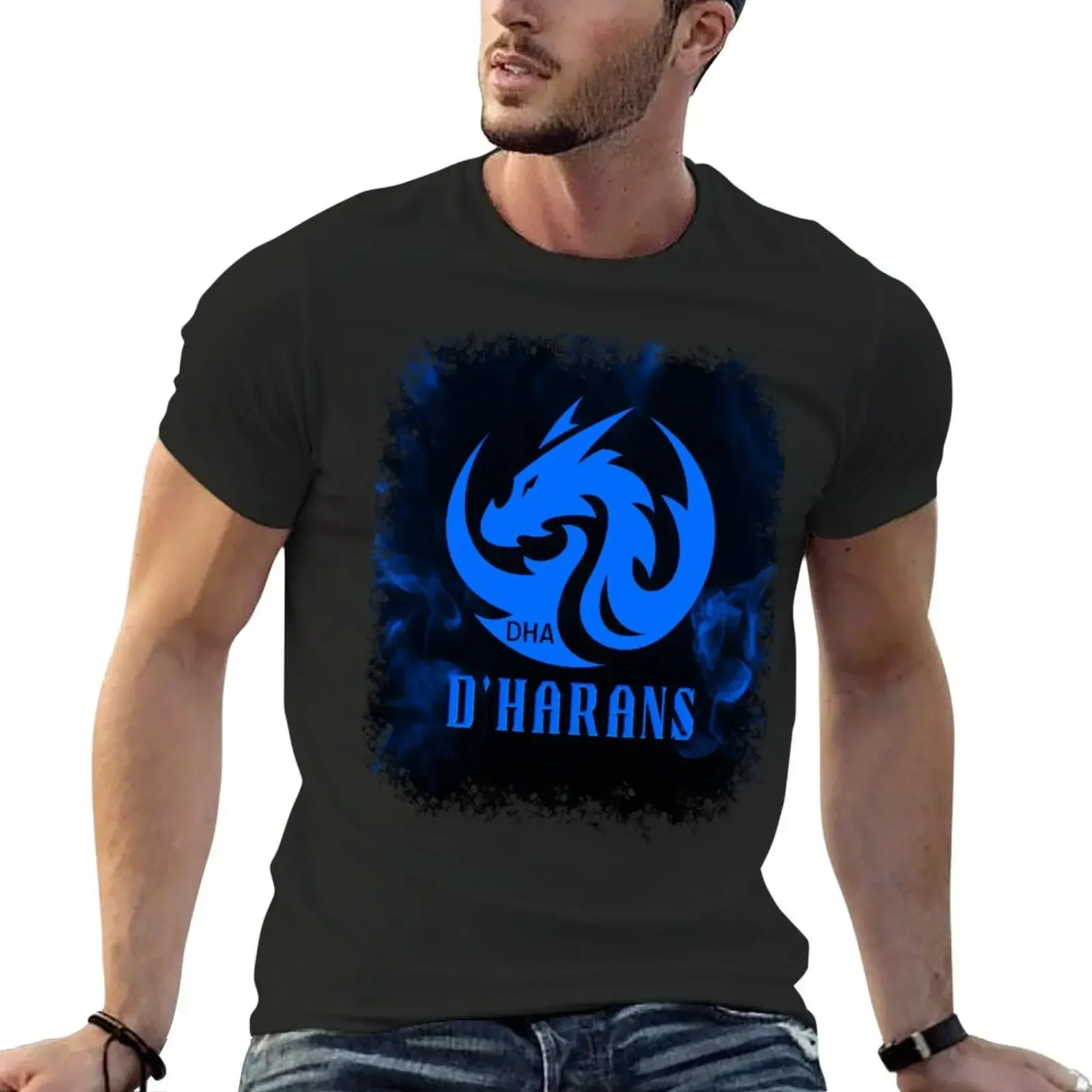 DHA D'Haran Alliance Blue Logo Server 1014 T-Shirt oversizeds cute clothes boys whites anime figures mens shirts graphic tee