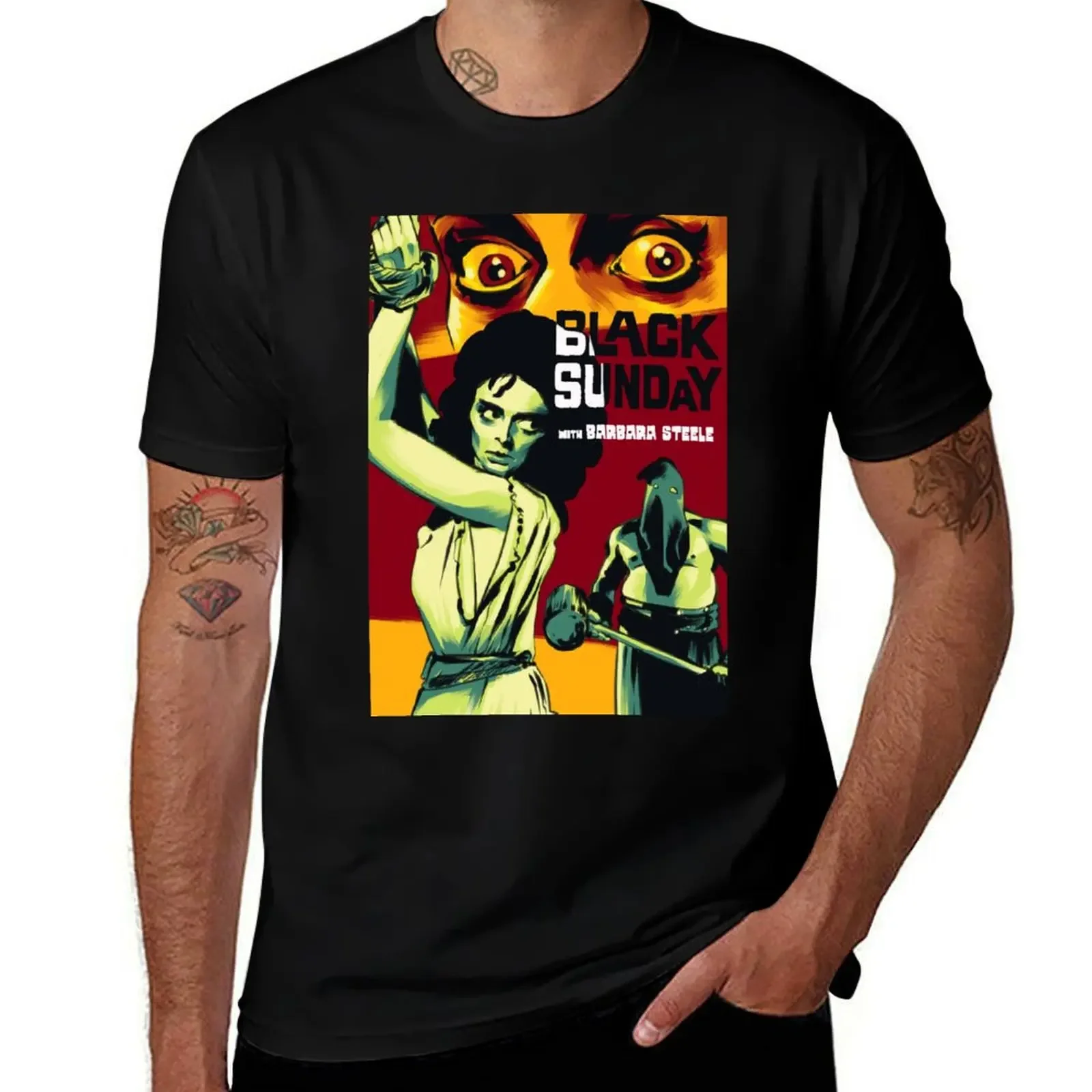 Black Sunday 1960 Movie Art Variant 2 The Eyes T-Shirt fashion shirts man clothes funny costumes plus size men clothing