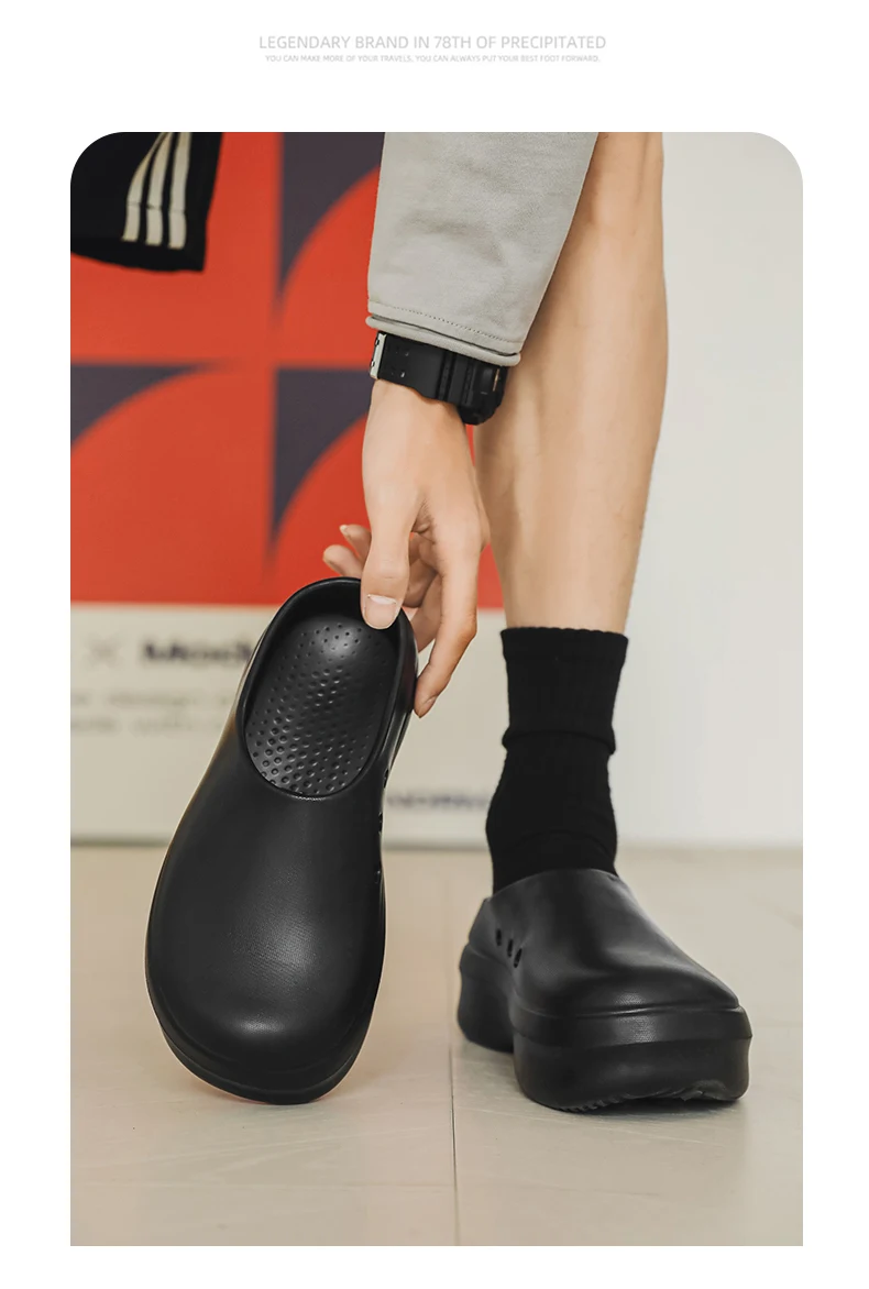 Hotel-Kochschuhe, Vier-Jahreszeiten-Modell, Neu, Rutschfest, Wasserdicht, Ölbeständig, Weiche Sohle, Küchen-Arbeitsschuhe, Herren-Outdoor-Freizeit-Sicherheitsschuhe – Detail 10