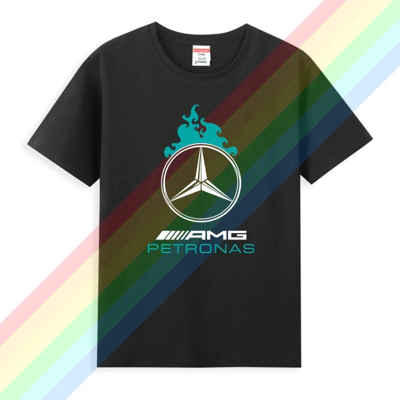 2024 Man Hot Sale Summer 100% Cotton Black Powered By Petronas Mercede T Shirt Men Cool Tee Hip Hop Streetwear T-shirt Cool Tee