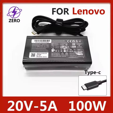 Original 100W 20V 5A Usb-C Type-C Ac Laptop Power Adapter Charger for Lenovo Xiaoxin Pro16 Idea Pad5 Power Supply Adl100Ylc3A