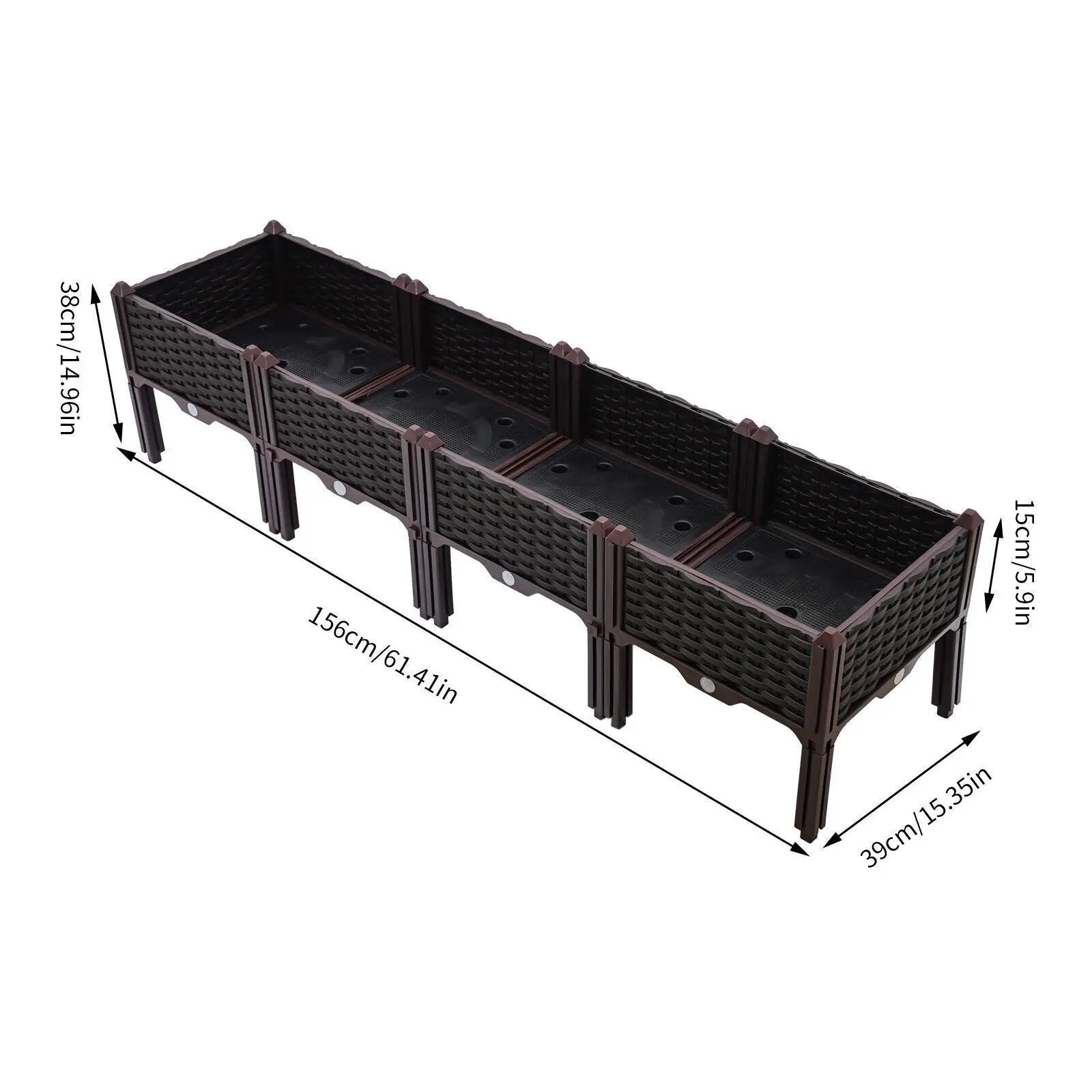 Outdoor Elevated Raised Garden Bed Planter Box with Legs for Vegetable/Flower