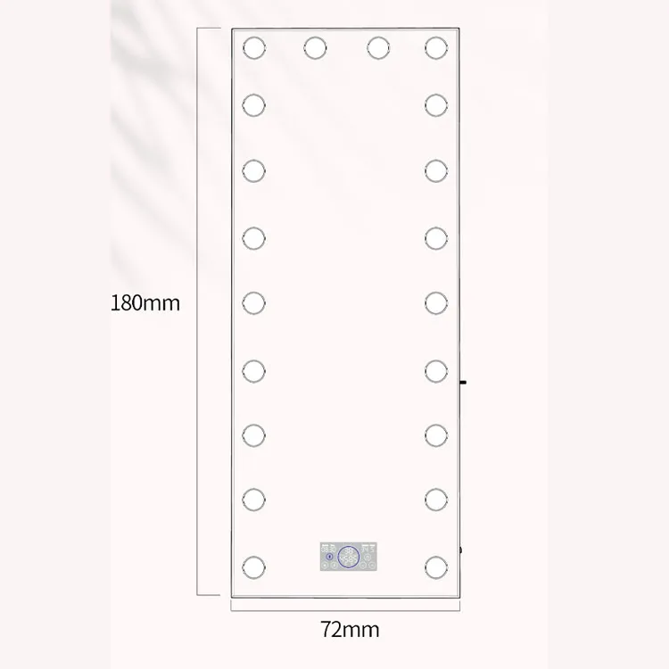 カスタマイズされたLEDドレッシングライト,調光可能な壁取り付けミラー,長いデスクミラー,大きなフロアミラー,大きな合板ボディ,正方形ミラー