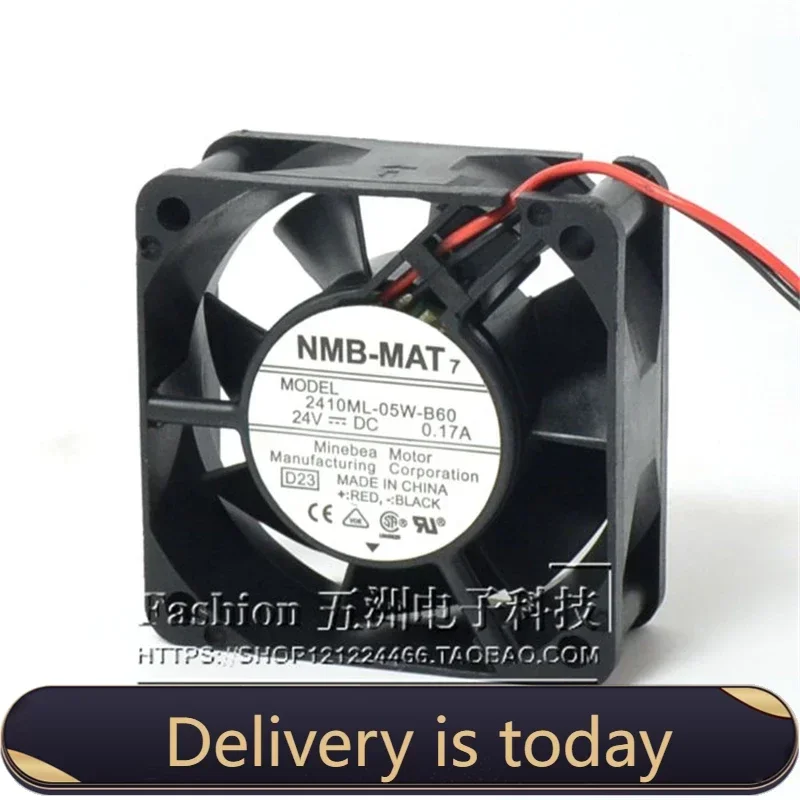 pa Original NMB 2410WL-05W-B60 6025 60MM 60*60*25MM Server Case Cooling Fan 24V 0.17A With 2PIN