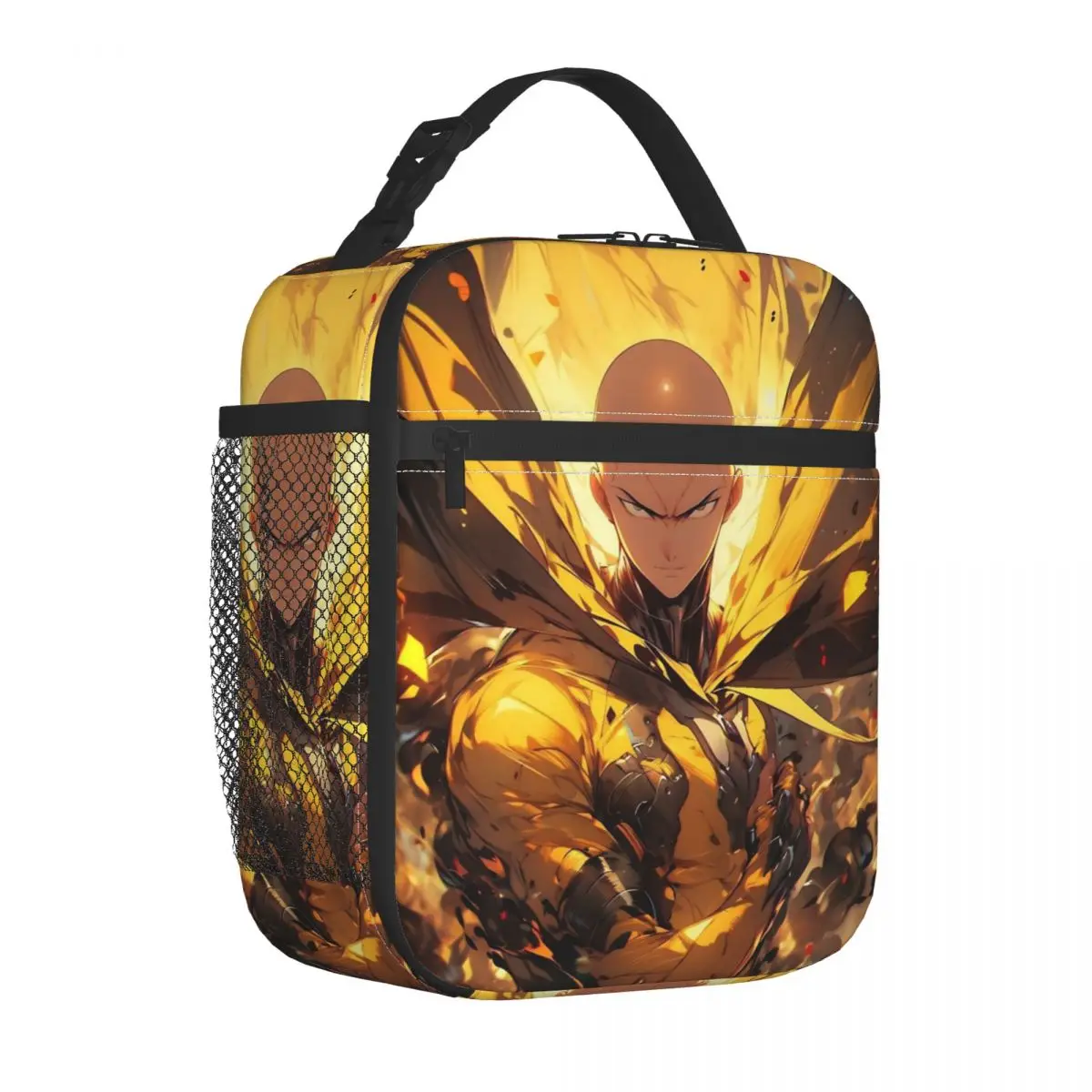 حقيبة غداء معزولة من One Punch Man Anime قابلة لإعادة الاستخدام   حقيبة غداء محمولة لحاوية الغداء للرجال والنساء أثناء السفر