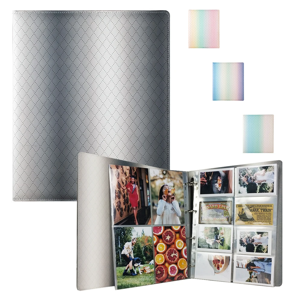 A4 Large Capacity 4-ring Binder Photo Album Notebooks Journals Budget Stationery 10×15 Photocard Money Organizer Collector Book