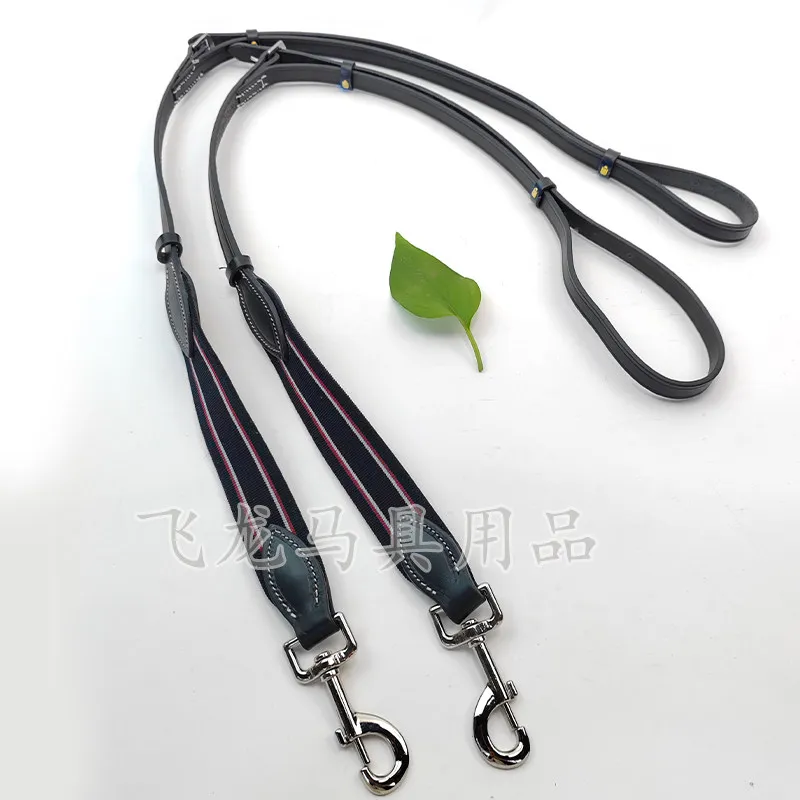 Equestrian supplies, equipment cowhide reins side, training reins harness supplies