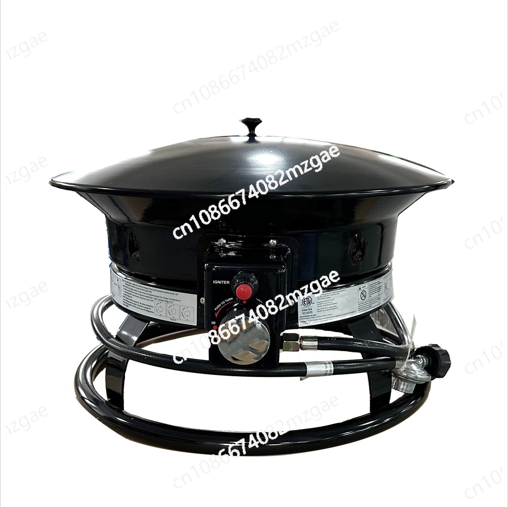 19/21/24 Inch Outdoor Portable Gas Fire Pit, Compact and Lightweight Heating Solution for Camping and Patio Use