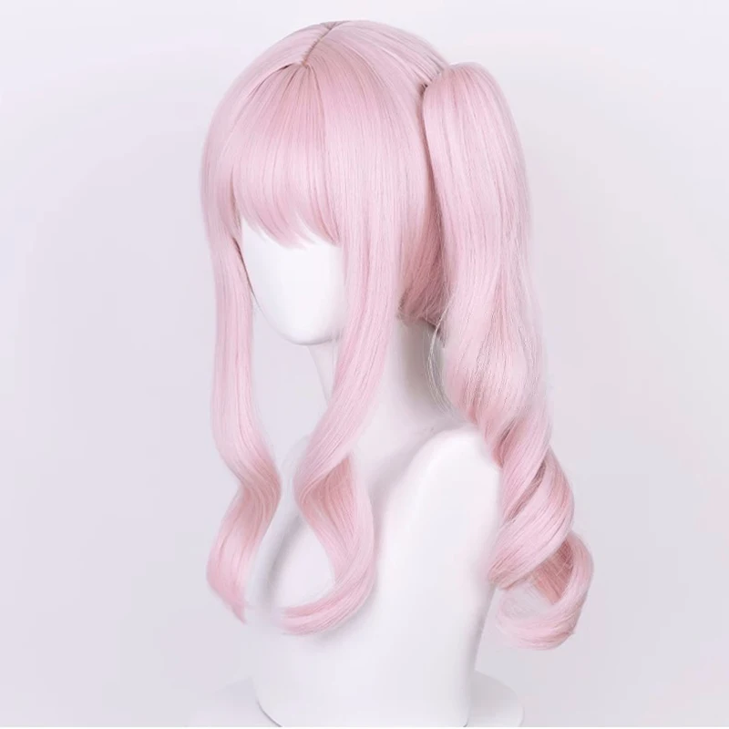 High Quality Anime Akiyama Mizuki Cosplay Wig 45cm Long Light Pink Curly Heat Resistant Synthetic Hair Halloween Party Wigs view 4