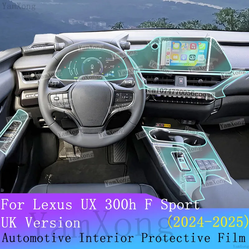 For Lexus UX 300h F Sport interior Protection Film Kit Navigation screen Transparent Sticker Center Console Panel scratch Film