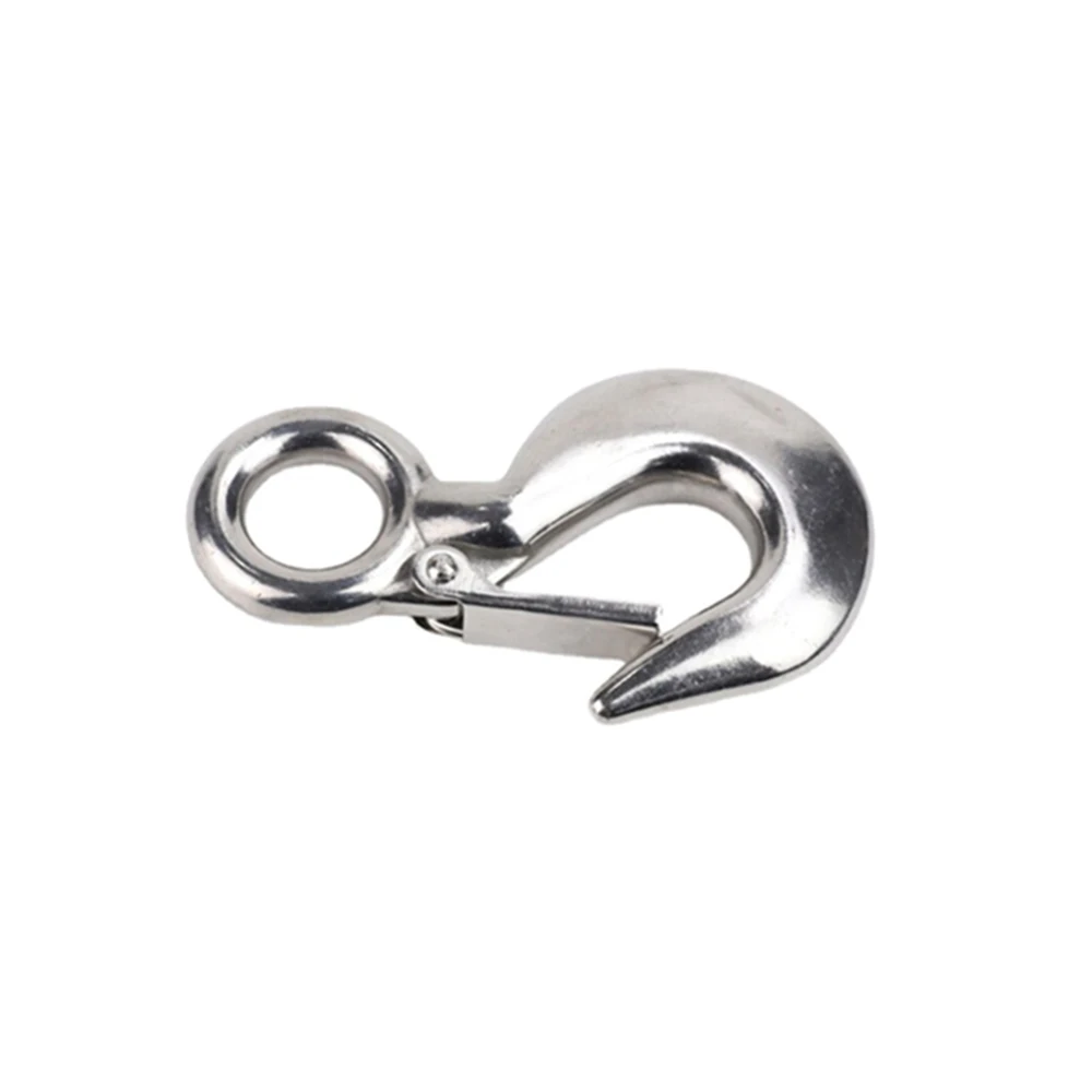 1pcs 0.5T-3T 304 Stainless Steel Lifting Hook 6 Sizes Optional For Cargo ships, yachts, mountaineering Hardware Accessories